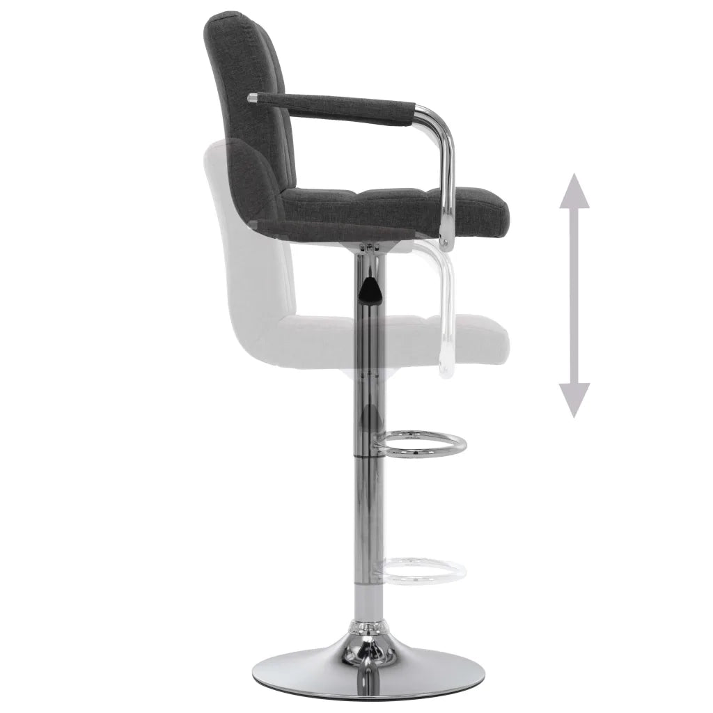 Sedie da Bar 2 pz Grigio Scuro in Tessuto cod mxl 58320