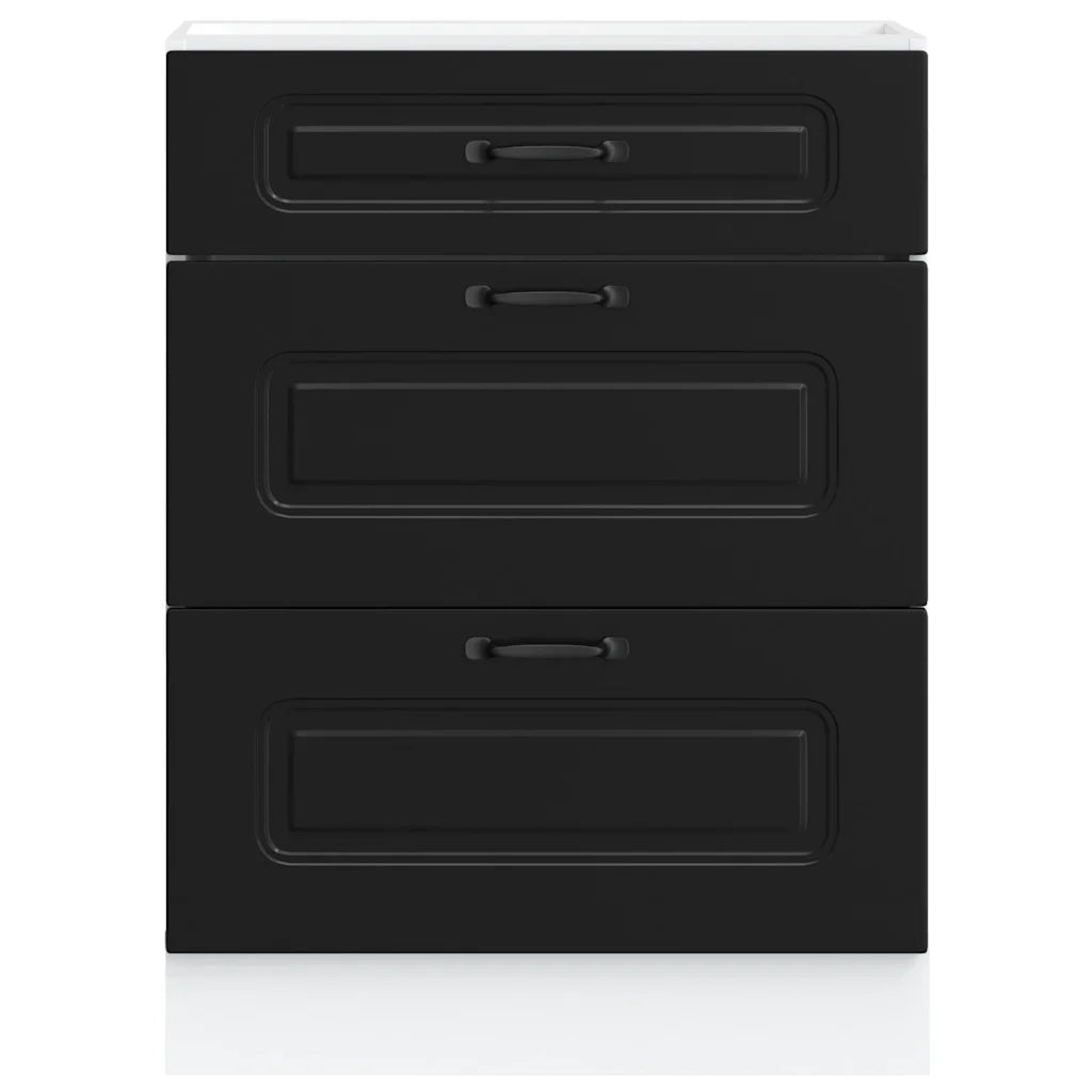 Mobiletto da cucina "Kalmar" Nero in legno ingegnerizzato 854280