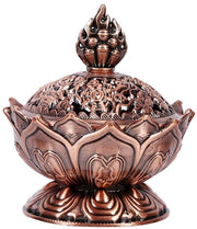 Bruciatore di Incenso per Meditazione - Contenitore per Incenso - Miscela di Zinco - Anticorrosivo - Sostenibile - Design Classico e Delicato