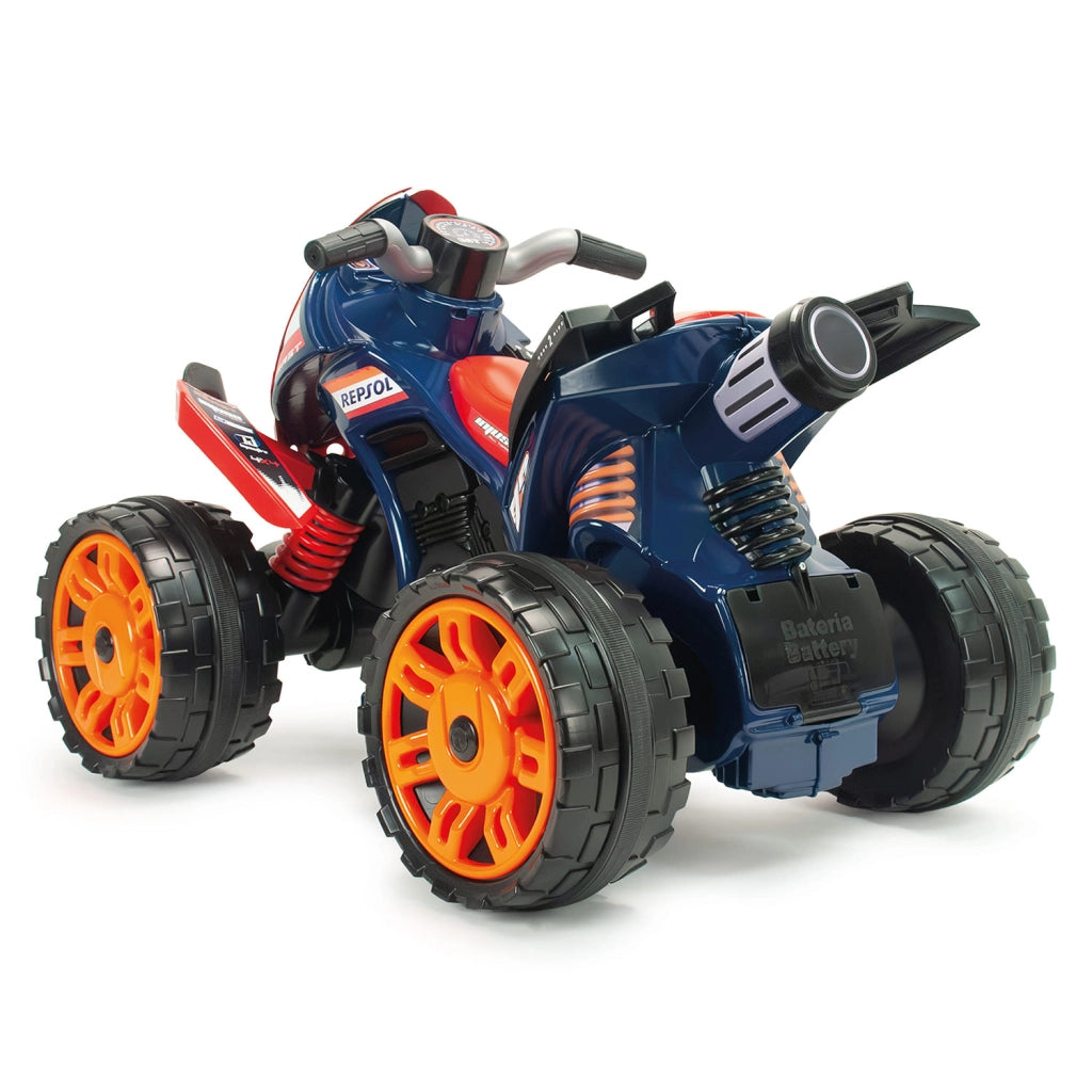 Quad Elettrico per Bambini 12V The Beast Repsol Fino a 6 km/h Rosso e Blu