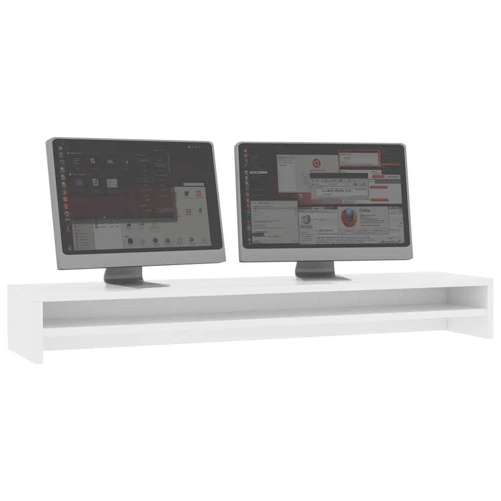 Supporto per Monitor Bianco 100x24x13 cm in Legno Multistrato 800333