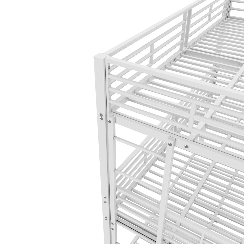 Letto a Castello Triplo ¨C MINIMAL ¨C Metallo Bianco 90x200 / 120x200 / 140x200