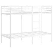 Letto singolo | Letto per adulti | Letto a Castello senza Materasso Bianco 90x200 cm in Acciaio
