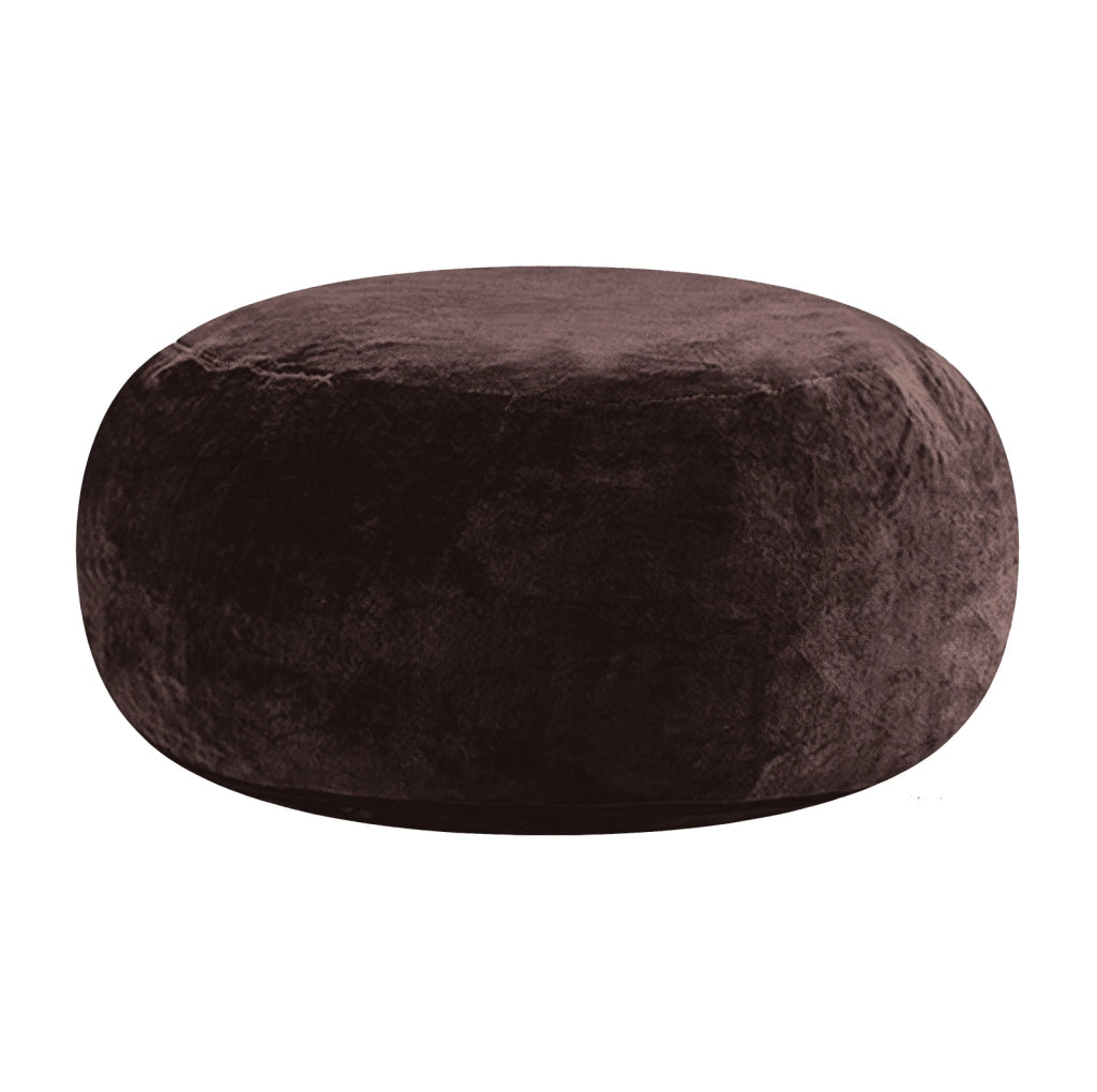 Poltrona sacco pieghevole 100x100x50 cm marrone, seduta morbida per adulti