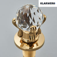 ADRIAN | Rubinetto da bagno a 3 fori grande cigno oro |per vasca dal design lussuoso per catering alberghiero miscelatore per lavabo a 2 maniglie