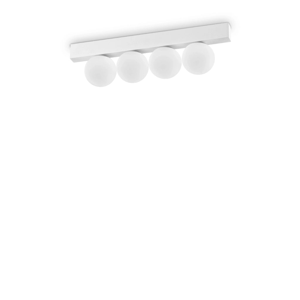 Plafoniera Contemporanea Ping Pong Metallo Bianco Led Integrato 12W 3000K Ip20