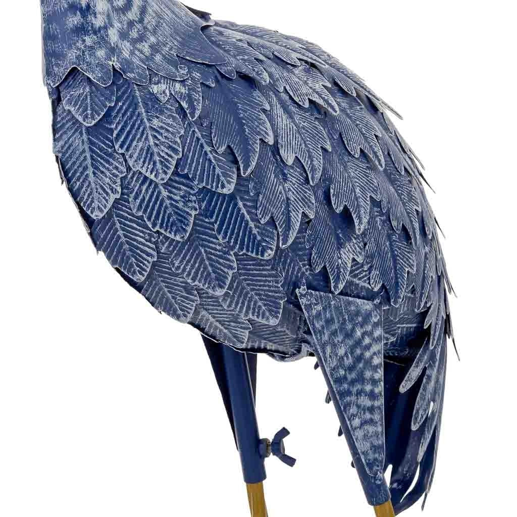 Figura decoración de metal azul 26x20x92h cm