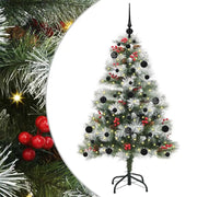 Albero di Natale | Decorazioni natalizie artificiale Verde e bianco 150 cm