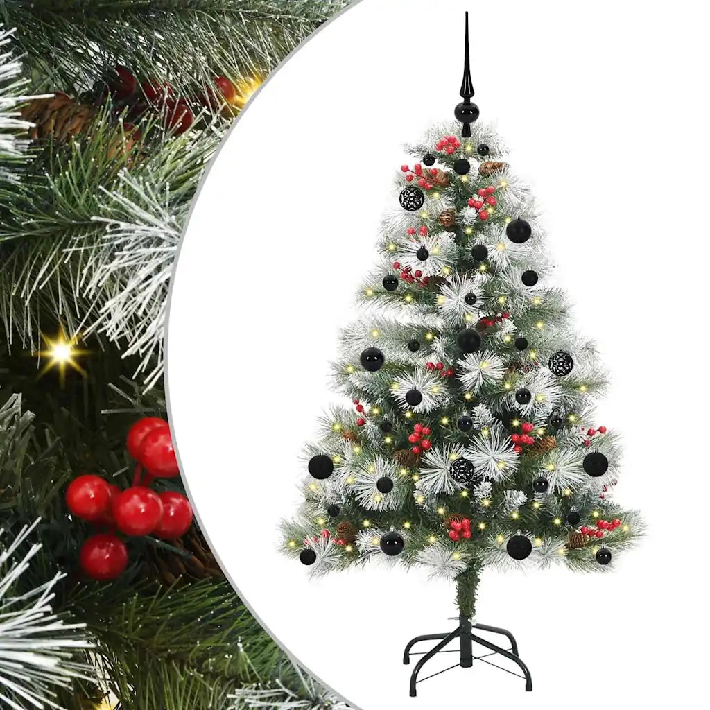 Albero di Natale | Decorazioni natalizie artificiale Verde e bianco 150 cm