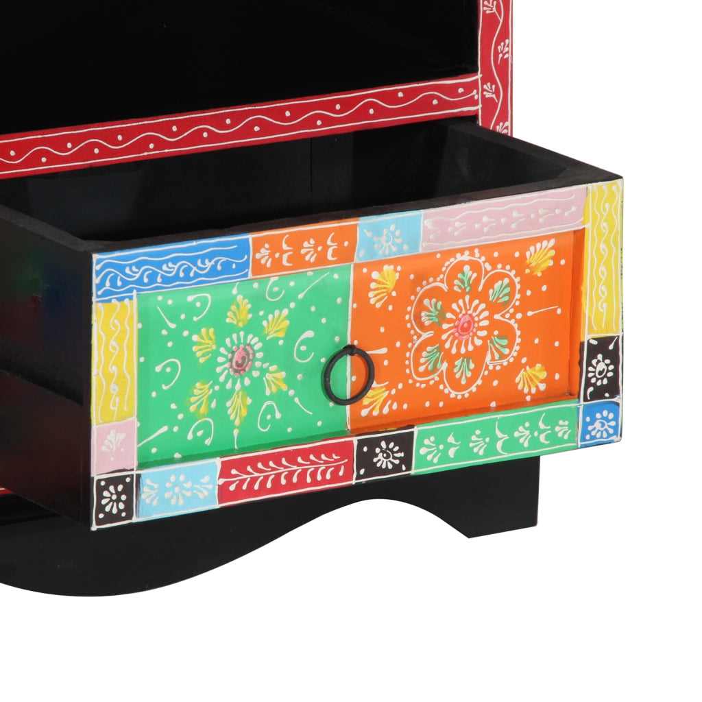 Mobile TV  Multicolore 80x35x50 cm in Legno Massello di Mango