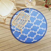 Tappeto da Esterni ARAKIL Blu Ø120 cm in PP 368538