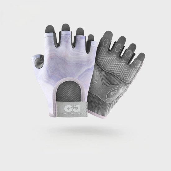 Guanti per bicicletta da donna - M - Ampiezza della mano 9 cm - Lunghezza 15 cm - Guanti per fitness - Sollevamento pesi - Allenamento bodybuilding guanti a mezza falange - Guanti sportivi - Stile resistente all'usura