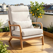 POLTRONA da salotto schienale alto 64x86x93 cm Crema