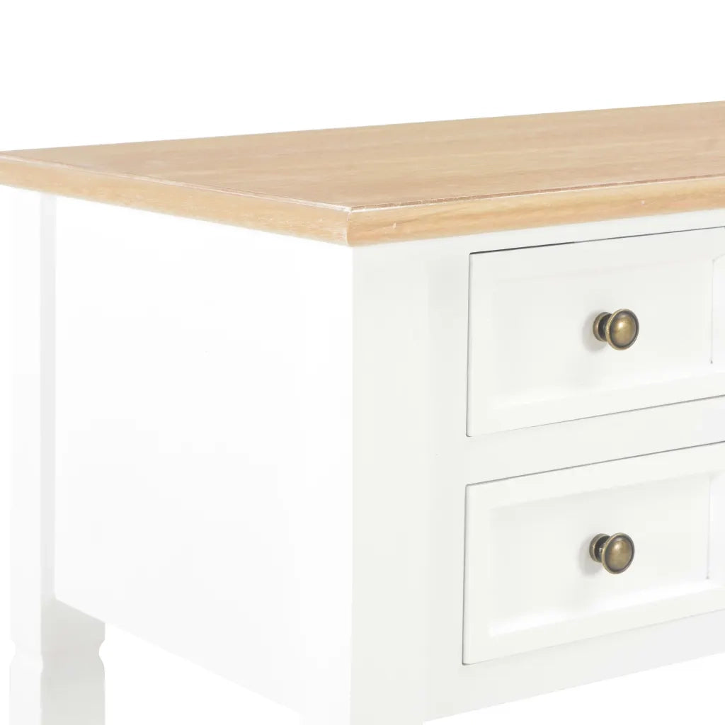 Scrivania Bianca 109,5x45x77,5 cm in Legno cod mxl 60584
