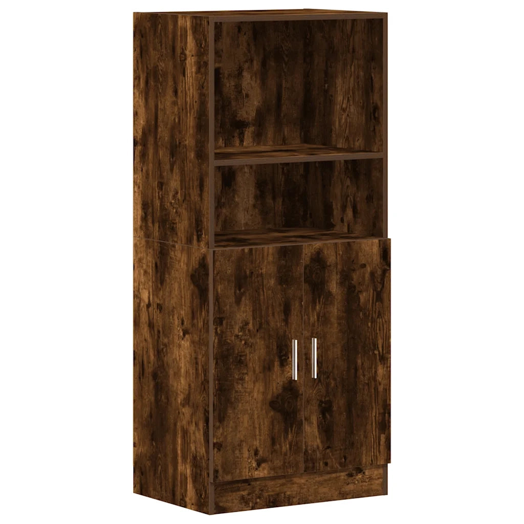 Armadietto Cucina-Mobiletto da Cucina Rovere Fumo 57x41,5x131,5 cm in Truciolato