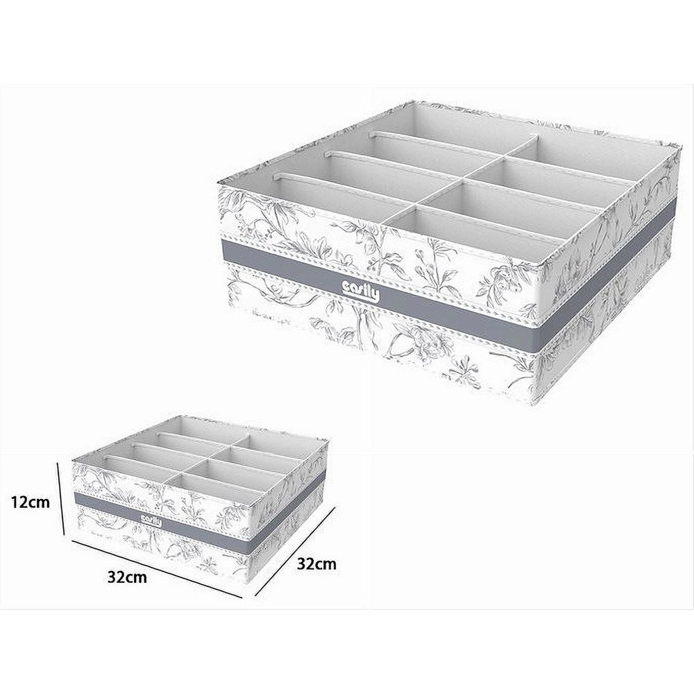 Trade Shop - Organizer Per Armadio 8 Scomparti Scatola Salvaspazio 32x32x12cm Fantasia 87330 -