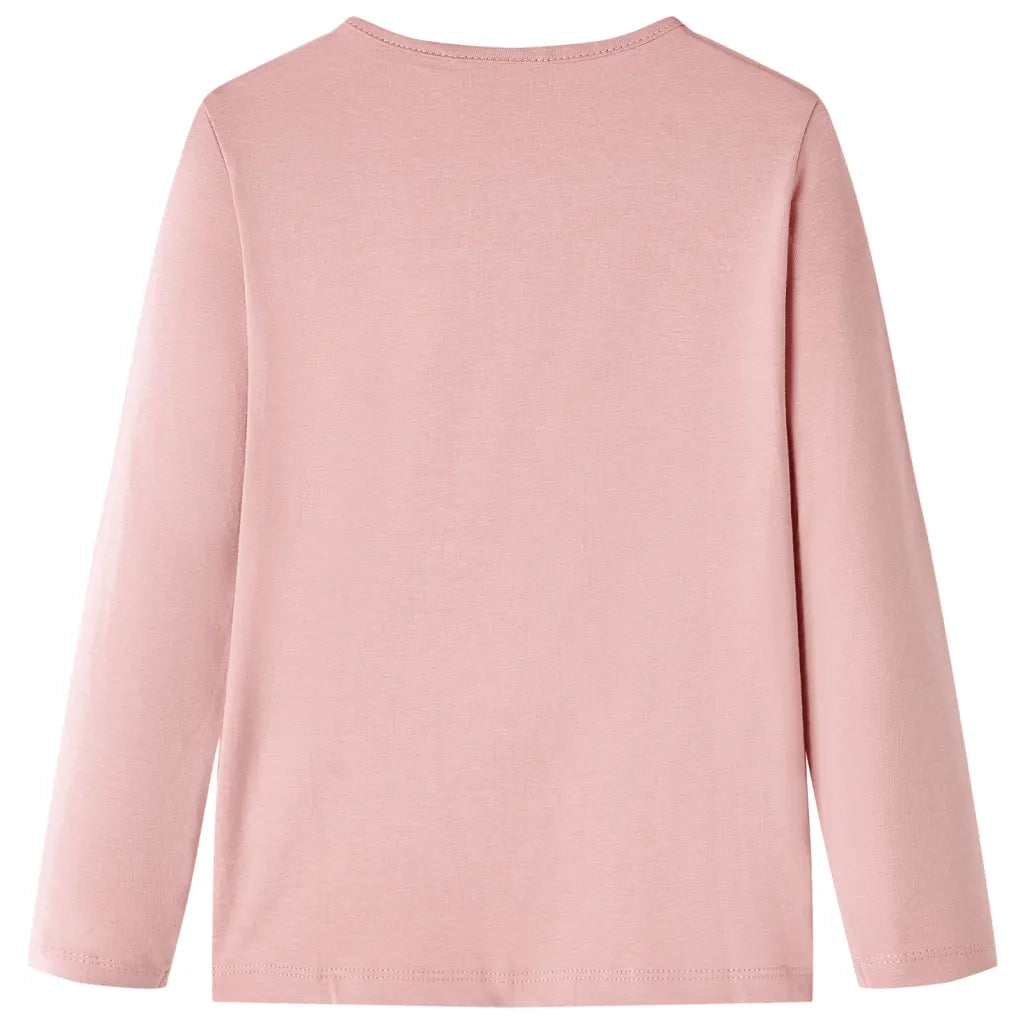 Maglietta da Bambina a Maniche Lunghe Rosa Chiaro 128cod mxl 132382
