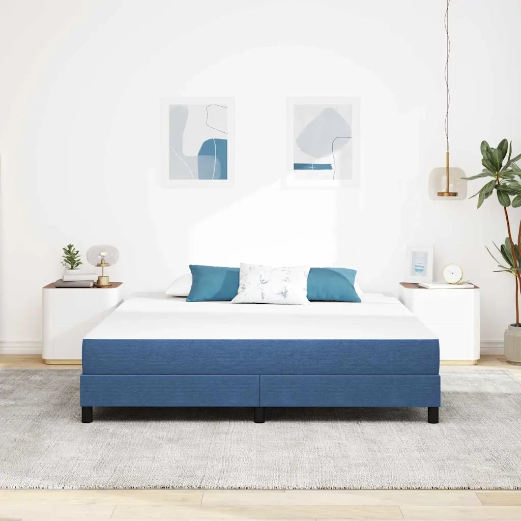 Materasso da Letto con materasso Blu 180 x 200 cm Tessuto 42008304