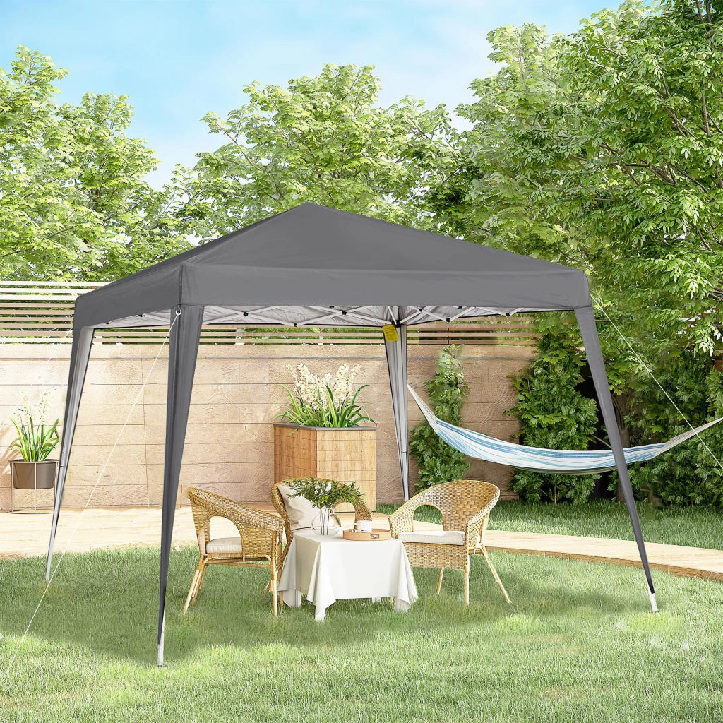 Tonnelle da Giardino 3x3m Pieghevole ¨C Zephmum ¨C Grigio Acciaio Polyester