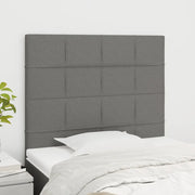 Testiera Grigio Scuro 90x5x118/128 cm Tessuto 3116315