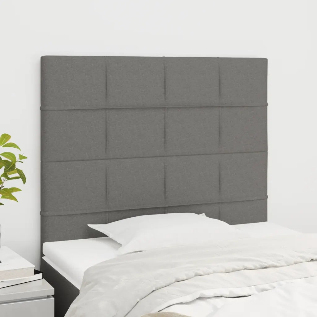 Testiera Grigio Scuro 90x5x118/128 cm Tessuto 3116315