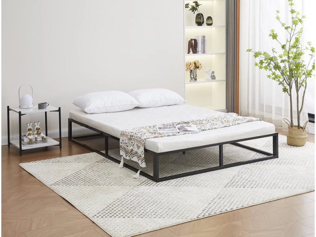 Struttura letto in metallo 140 x 190 - Nero