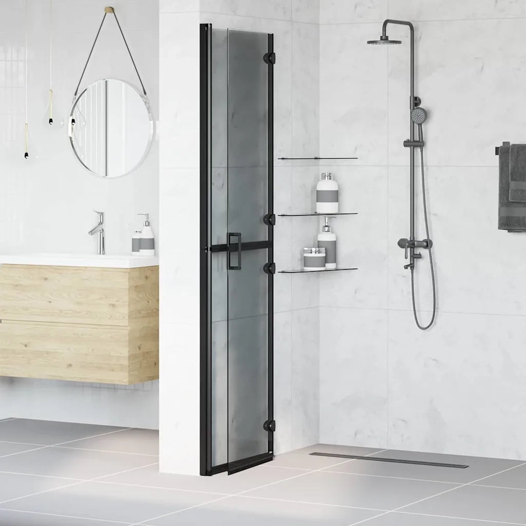 Parete doccia walk-in Nero 100 x 6,5 x 190 cm CFW6036916