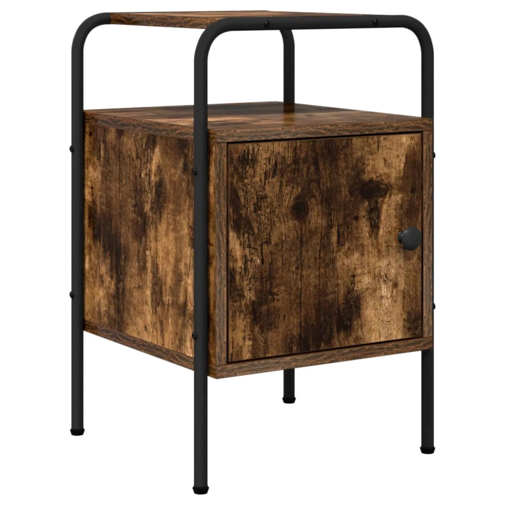 Armadio da Notte 2 pz Rovere Fumo Legno ingegnerizzato 8007592