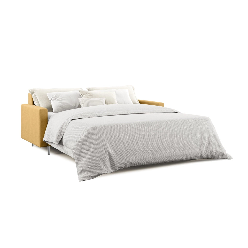 Megan Divano letto matrimoniale in microfibra smacchiabile T11 208 cm (mat. 160x197) giallo