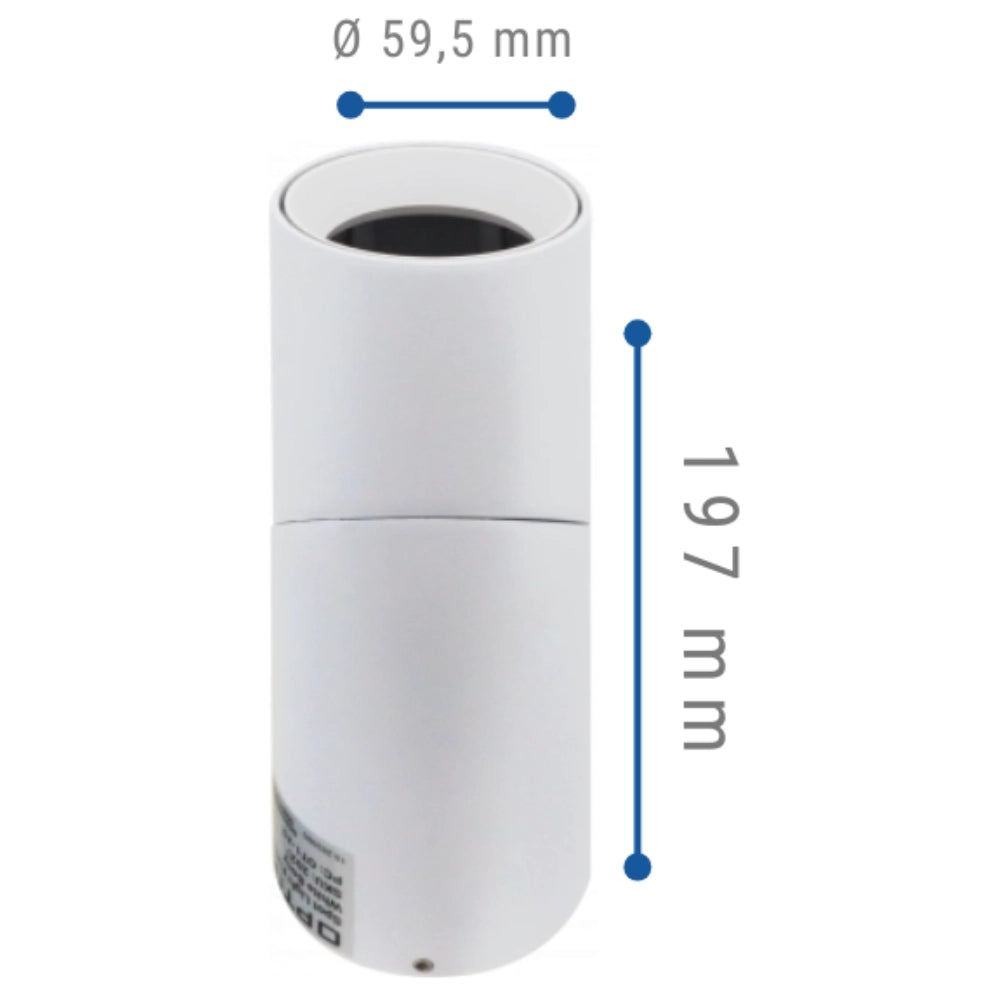 Base per faretti attacco gu10 in alluminio orientabile regolabile bianco