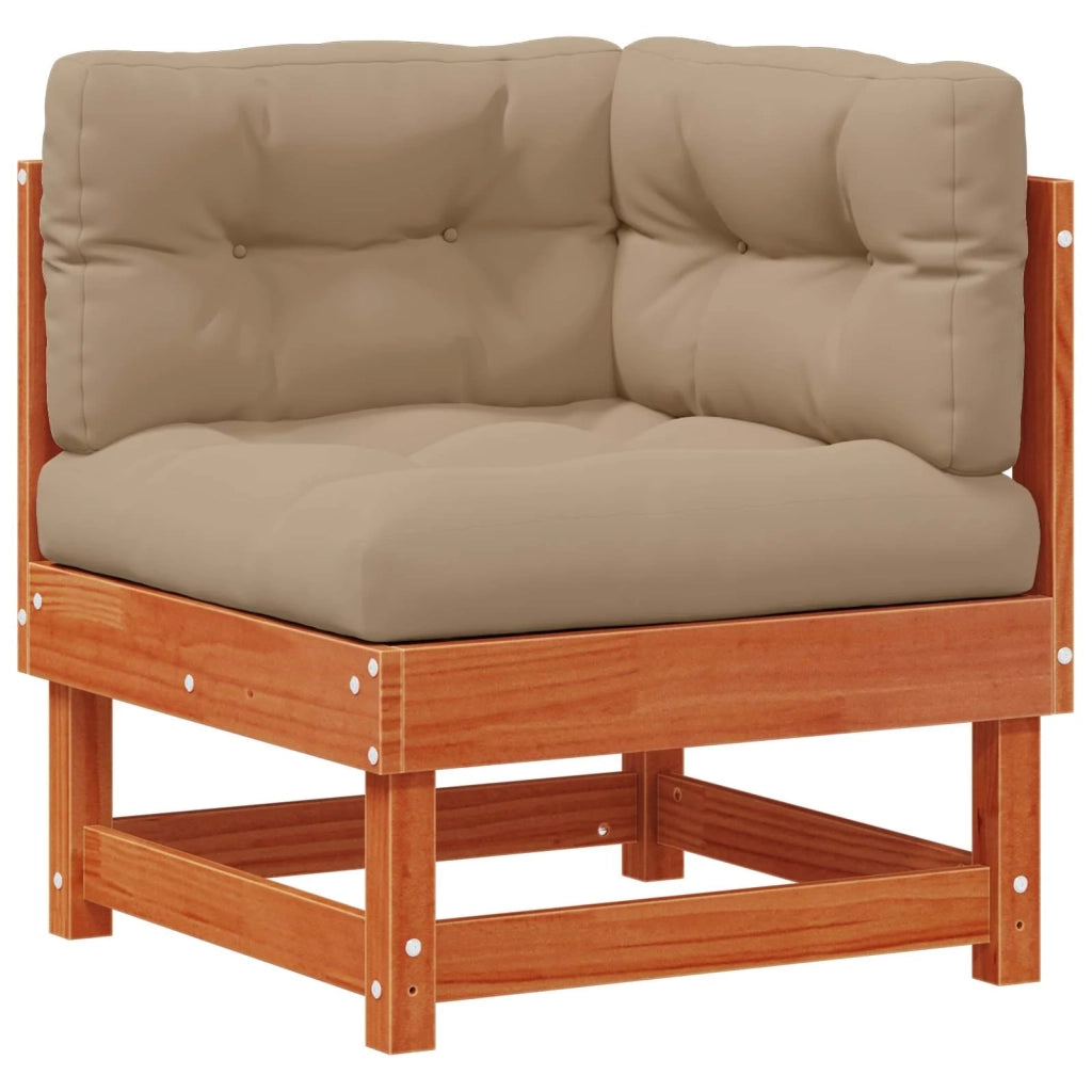 2 pz Divano Angolare da Giardino-Sofa da giardino Legno di pino massiccio