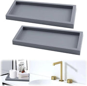 Piattaforma di servizio per la toilette 78x39x7 pollici - Contenitore di stoccaggio per toilette - Supporto per trucco - Piastra di detersivo per toilette - Organizzatore di superficie per la toilette - Grigio