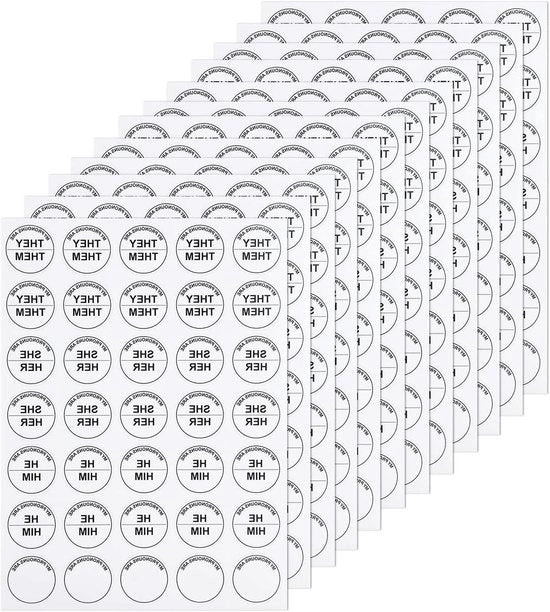 12 Stuks Stickers per Nome per Cartellini e Badge di Conferenza - Stickers per Identità di Genere - Articoli da Festa e Altro