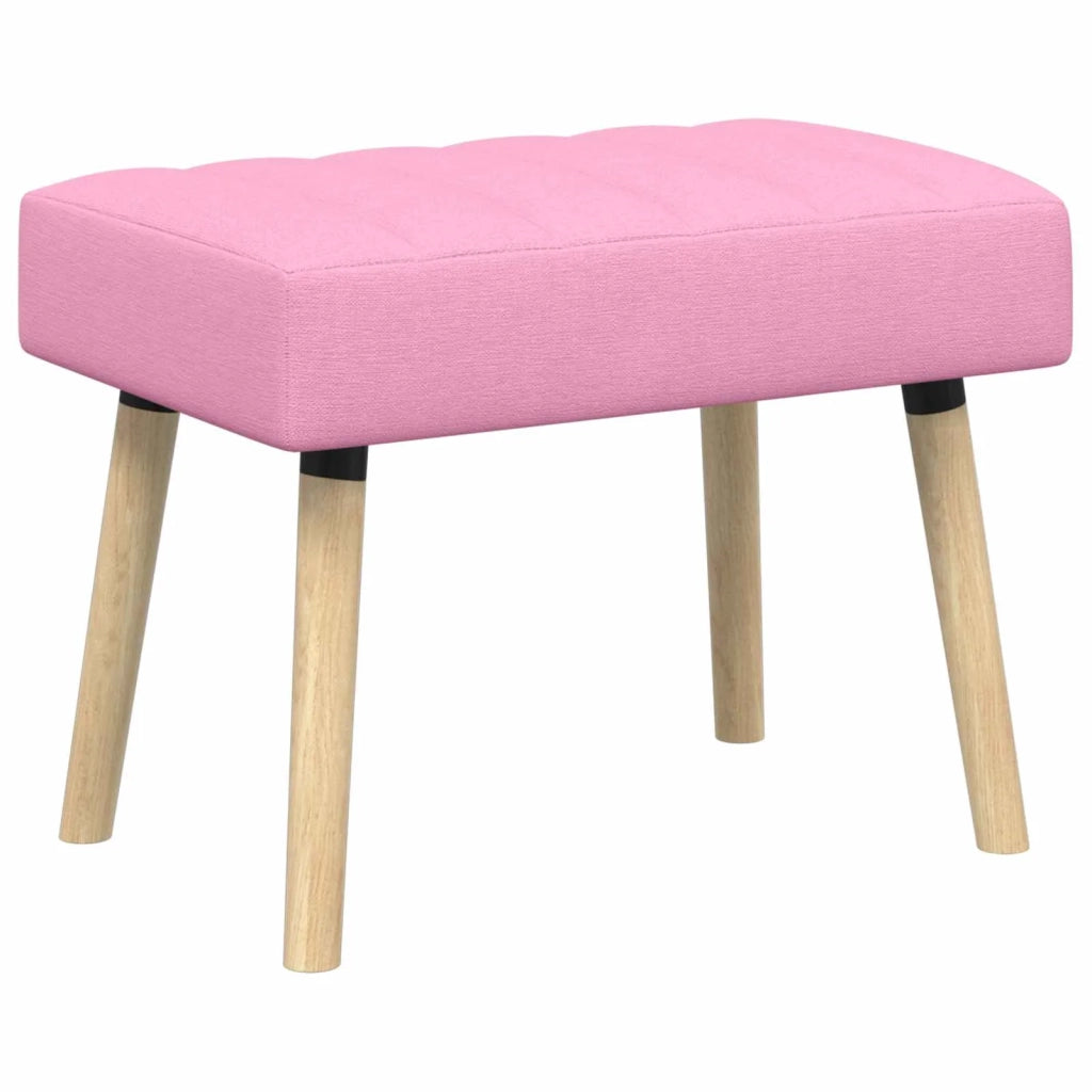 Panchina trapuntata a canale Rosa 60 x 40 x 45 cm Tessuto 42038471
