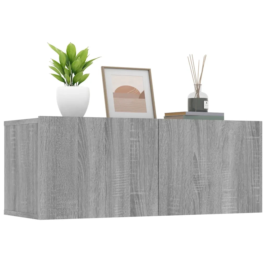 Mobili Porta TV 2pz Grigio Sonoma 80x30x30 in Legno Multistrato cod mxl 20241