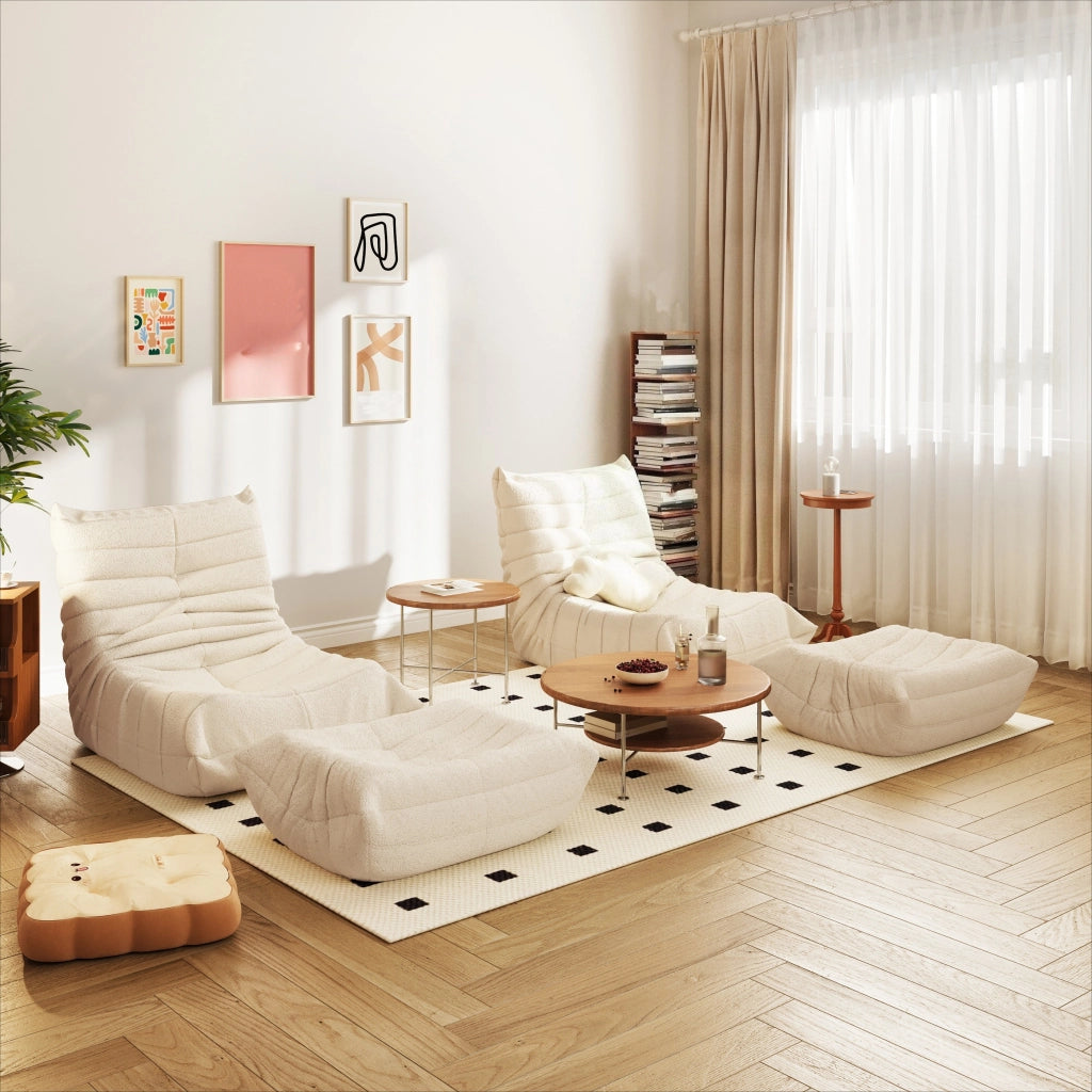 DIVANO SACCO Singolo in Teddy Fleece Beige