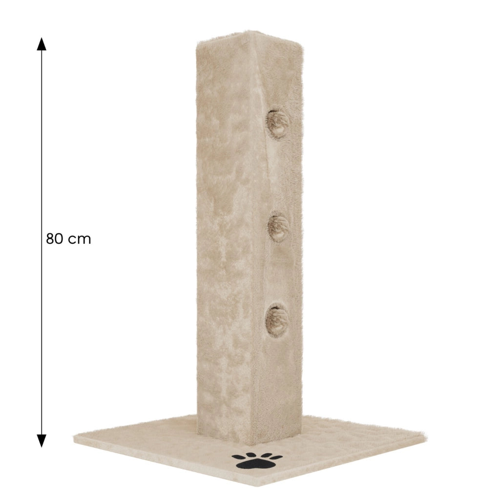 Albero per Gatto con Graffiatoio Cuccia Giocattolo Gatti Parco Giochi Tiragraffi in Sisal Naturale 80 x 45 x 45 cm (Colore Beige Dixie 30085)