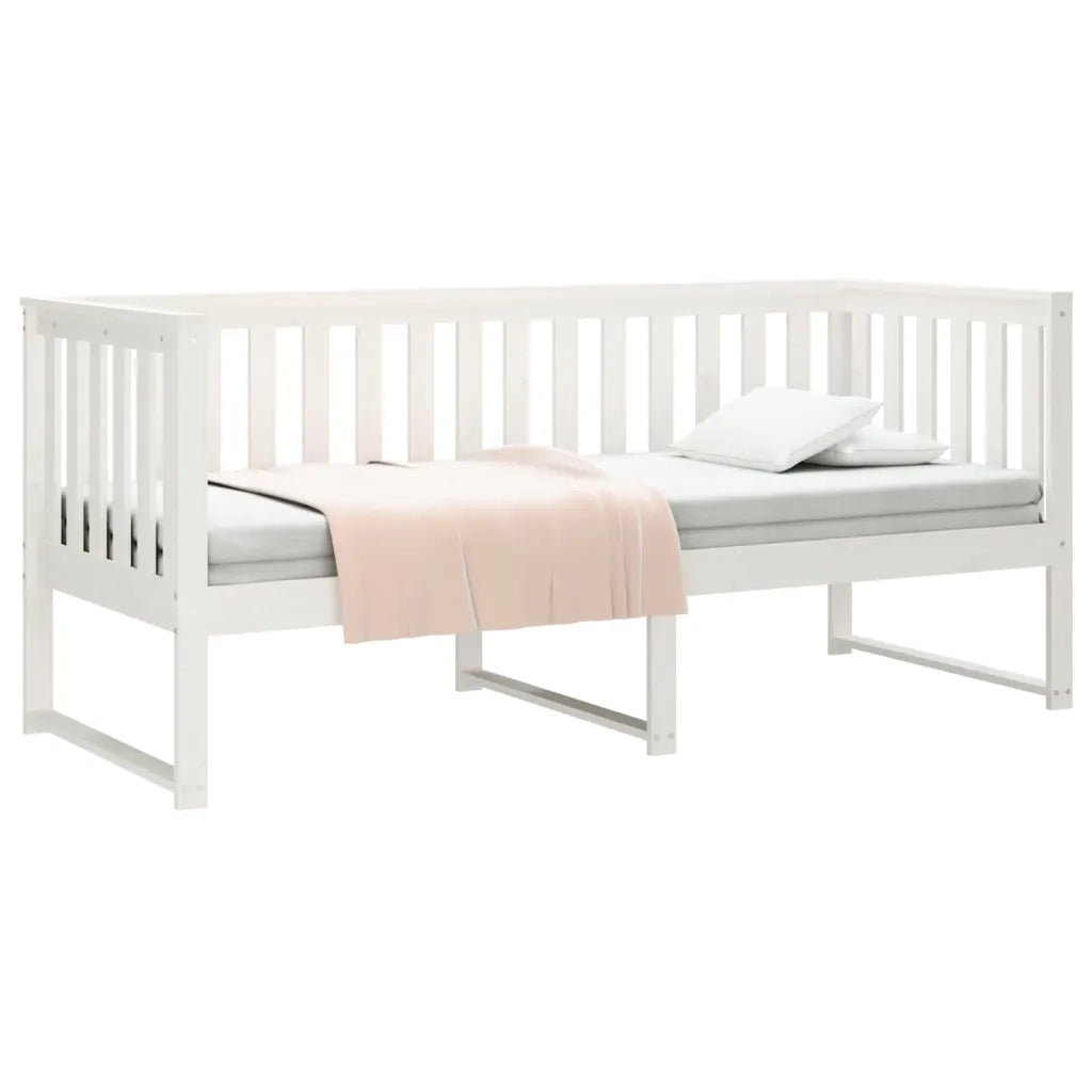 Dormeuse senza Materasso Bianca 80x200 cm Legno Massello Pino 820877