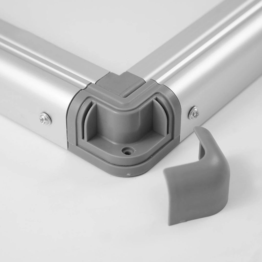 Bacheca con Anta Battente 49,1x35x2,6 cm in Alluminio Grigio Chiaro