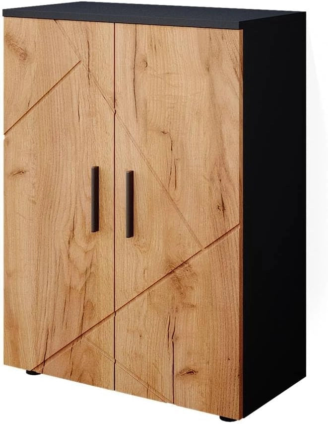 mobiletto bagno Irma, Verde salvia, 60 x 81 cm, Due ante offrono spazio contenitivo nascosto per prodotti per la cura e asciugamani