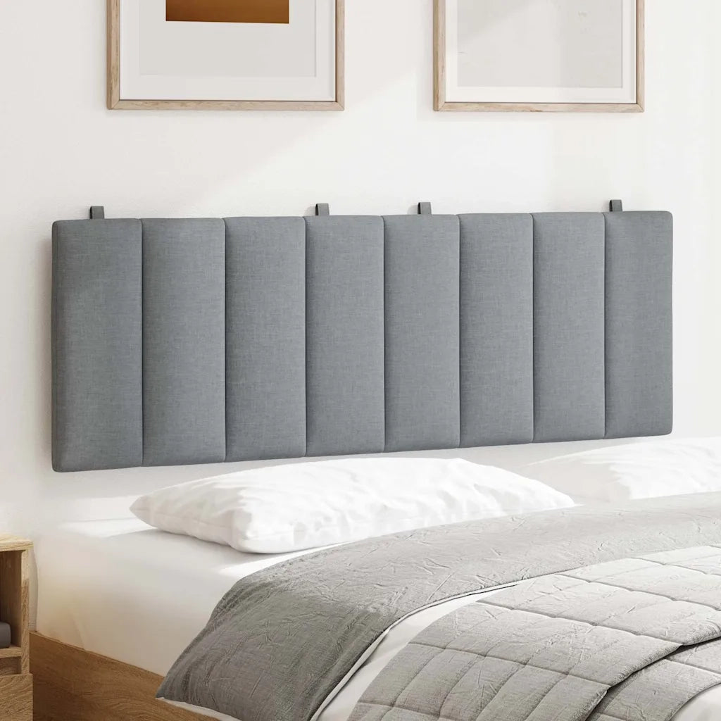 Cuscino Testiera Hanko Grigio Chiaro 140 cm in Tessuto CFW2368861