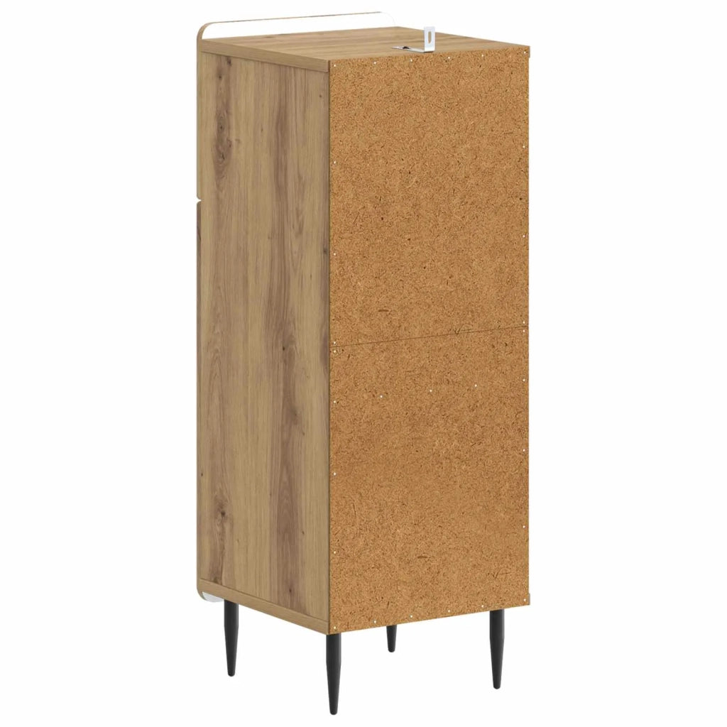 Mobiletto da Bagno HAARLEM Rovere Artigianale 30 x 31 x 80 cm 896834