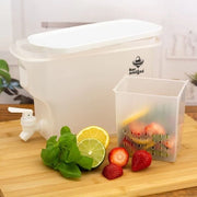 Infusore per frutta da 3,5 litri - Dispensatore di acqua con rubinetto - Dispensatore di acqua - Tappo per limonata - In plastica - Ideale per frigorifero/camping