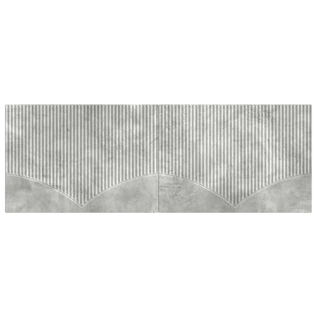 Testiera da Muro HOORN Grigio Cemento Legno ingegnerizzato 897398