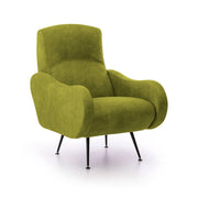 Poltroncina Lasnigo, Poltrona Braccioli Made in Italy, 70x100x98h cm Verde