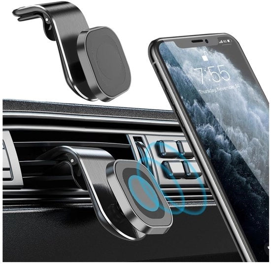 Supporto per telefono per auto 360 gradi girevole - supporto universale per telefono - supporto per telefono per auto - beugolo per ventilazione - realizzato in ABS resistente - progettazione compatta