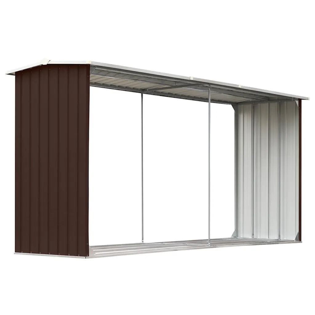 Capannone da Giardino in Acciaio Zincato 330x92x153cm Marrone CFW9528717