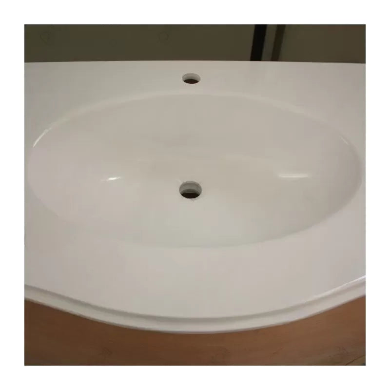 Mobile bagno 3 cassetti bombato con lavello legno grezzo 118x55x82 - Mobili 2G