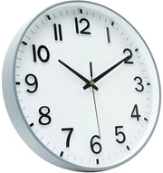 HZDHCLH 30cm orologio da parete silenzioso con cifre arabe, non emette suoni, adatto per soggiorno, cucina, ufficio, camera da letto (cornice grigia)