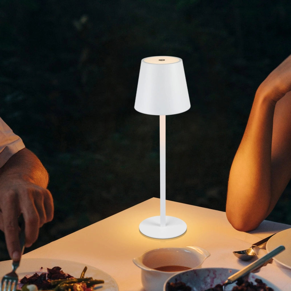 ZMH Lampada da tavolo LED wireless set 2 pezzi bianca RGB 2600mAh touch ricaricabile USB dimmerabile per camera letto